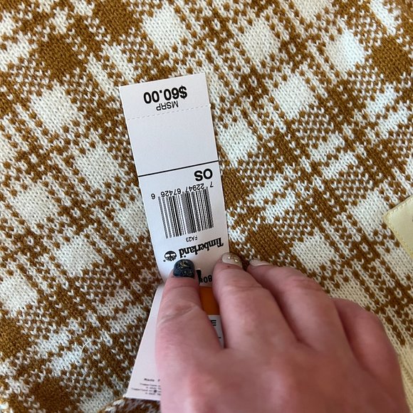 Timberland OS Carmel & Cream Scarf NWT - Picture 4 of 4